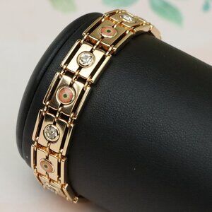Elegant Rose Gold Plated Bracelet with Sparkling Accents, XPBL0719